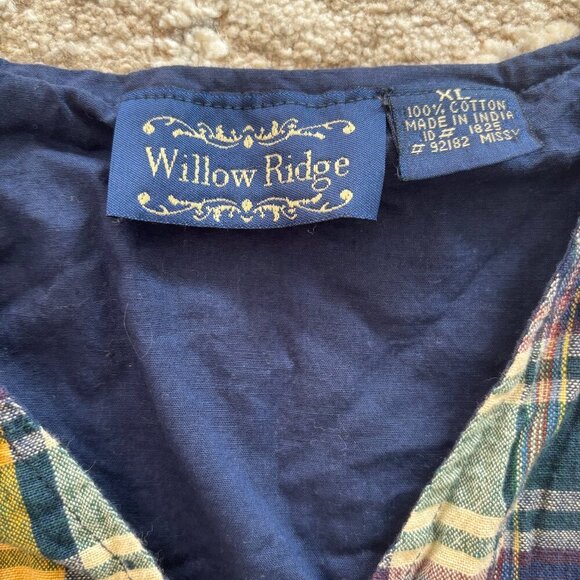 Vintage Willow Ridge Button Down Sweater Vest Size XL Navy Blue Academia Preppy - Picture 4 of 6